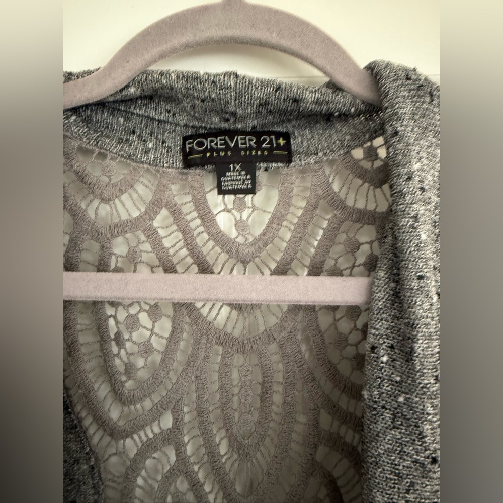 Forever 21 Gray Knit Cardigan Sweater - Picture 3 of 4